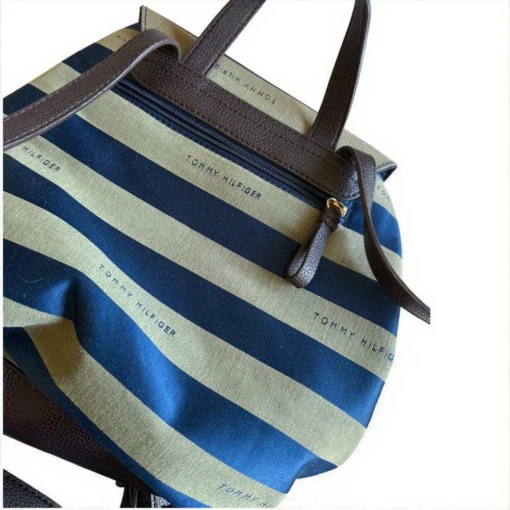 Tommy Hilfiger Striped Mini Backpack | Vintage | Y2K